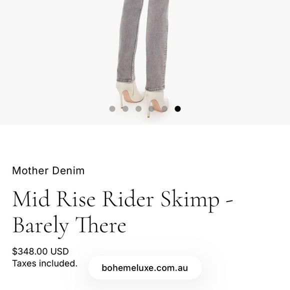 MOTHER THE MID RISE RIDER SKIMP NWT - Picture 7 of 11